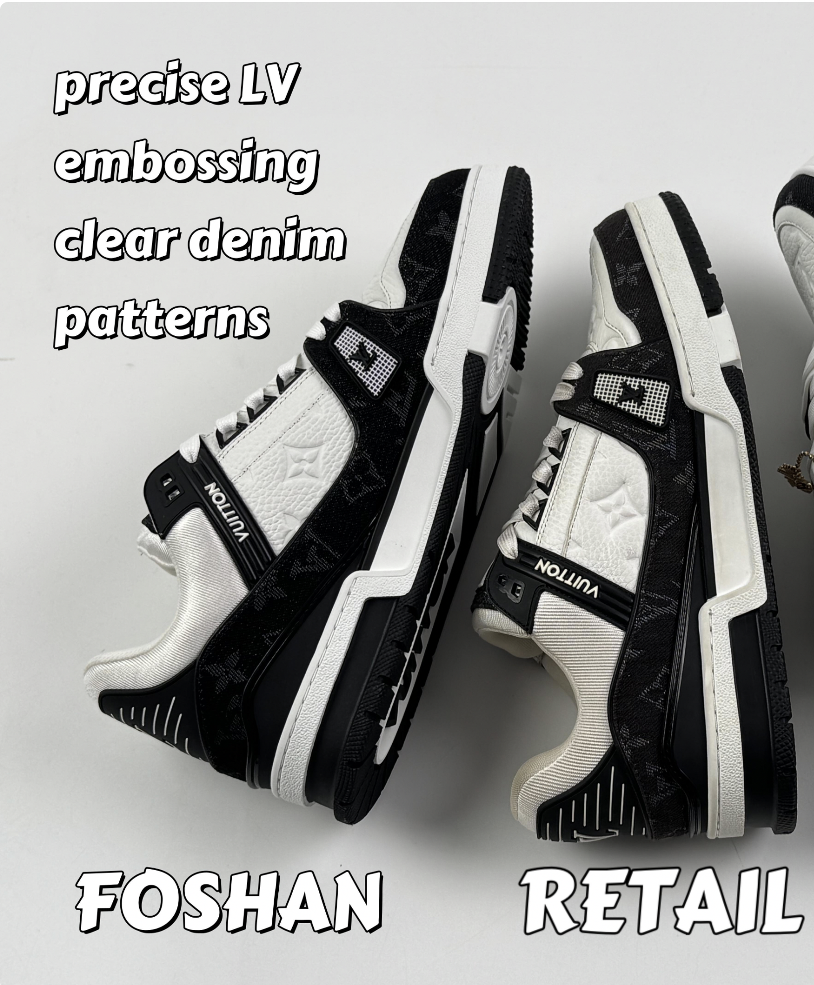 Side profile: Foshan vs Retail